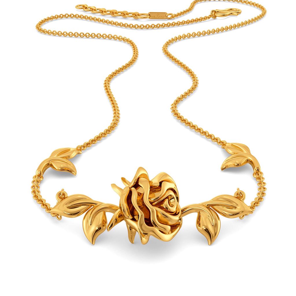 Rosa Sericea Gold Necklaces