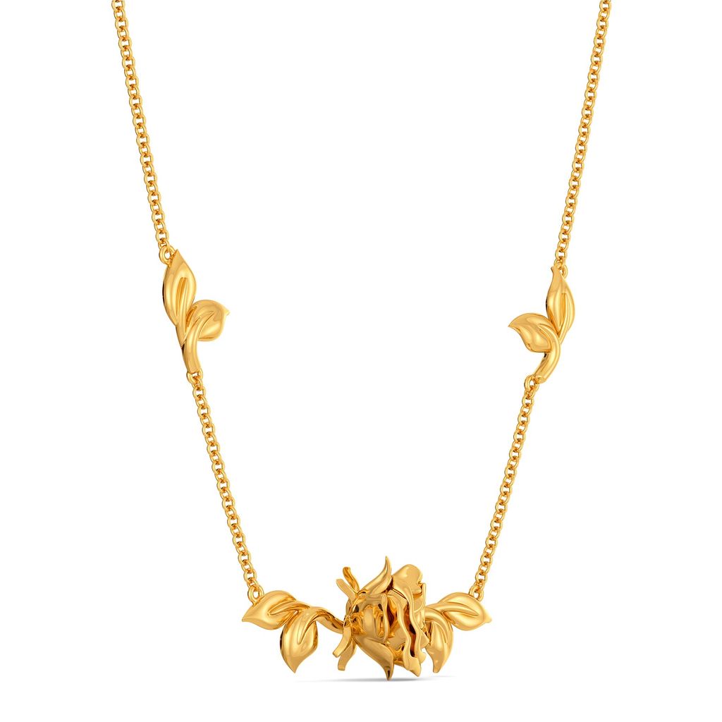Rosa Sericea Gold Necklaces