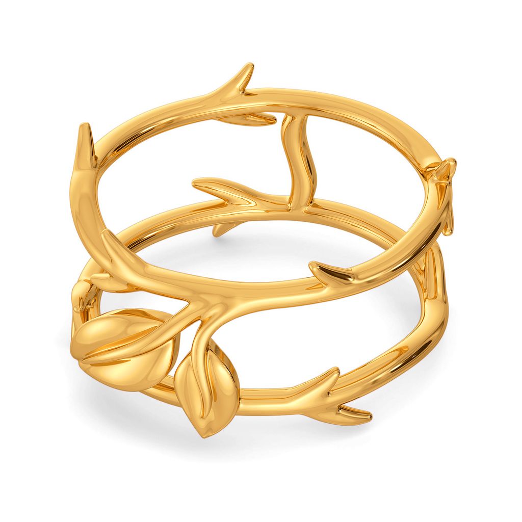 Rose Folioles Gold Rings image