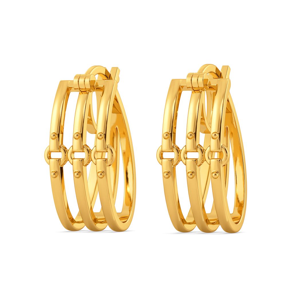 Bold Ties Gold Earrings