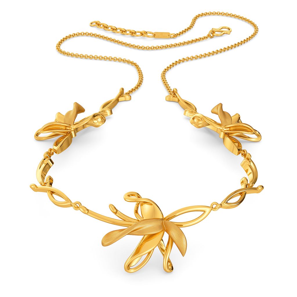 Floral Hopes Gold Necklaces