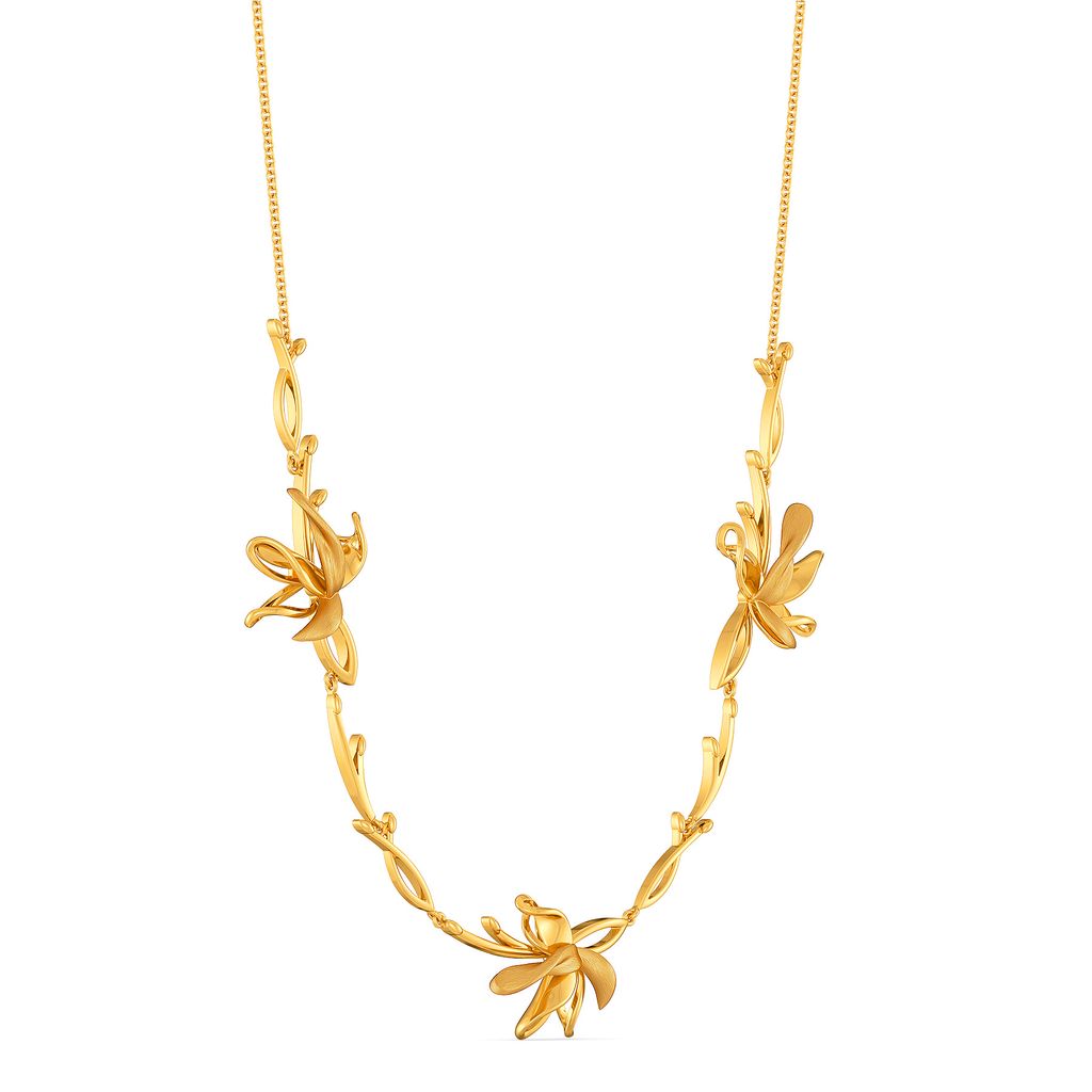 Floral Hopes Gold Necklaces