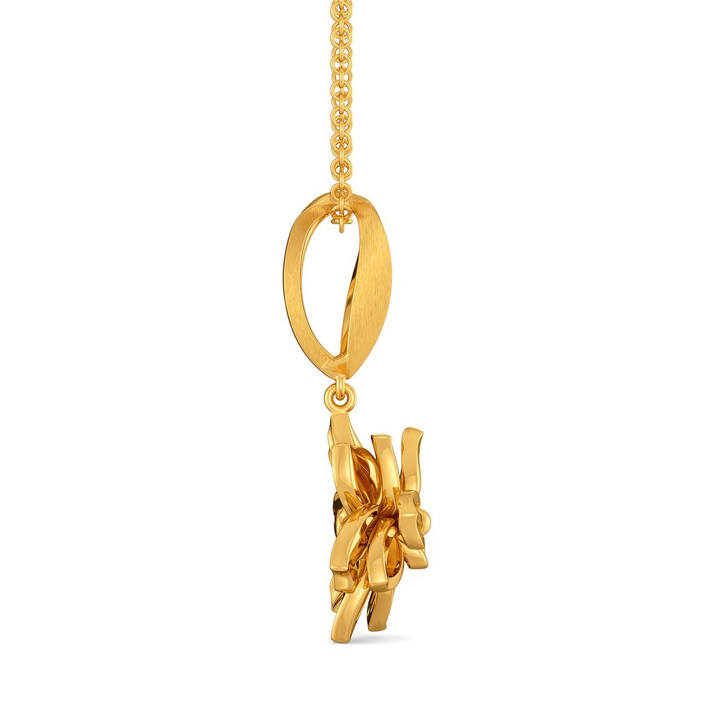 Flower Basket Gold Pendants