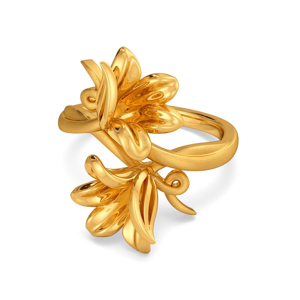 Flowerhead Gold Rings alternate view 3