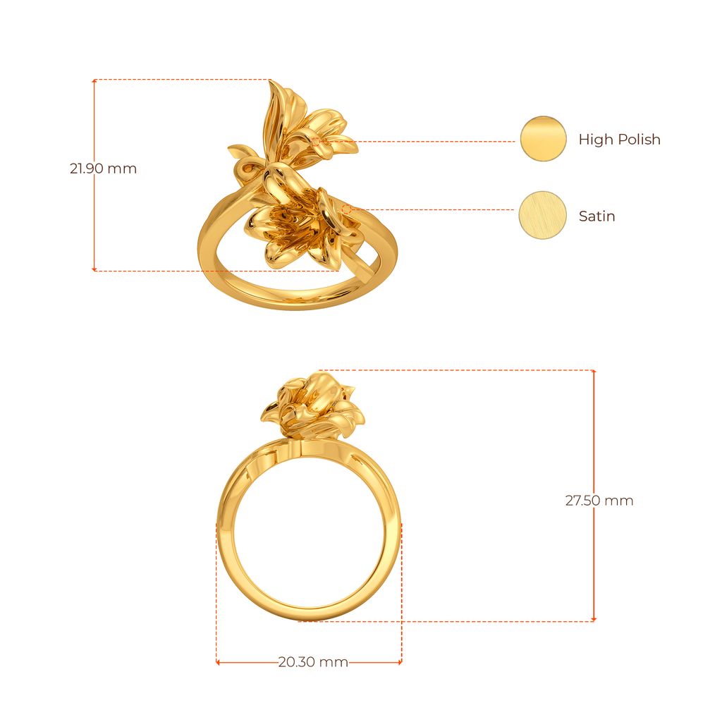 Flowerhead Gold Rings image