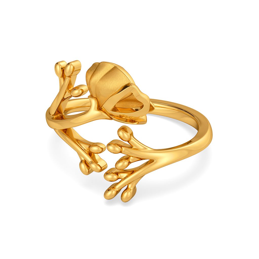 Petals of Metal Gold Rings alternate view 3