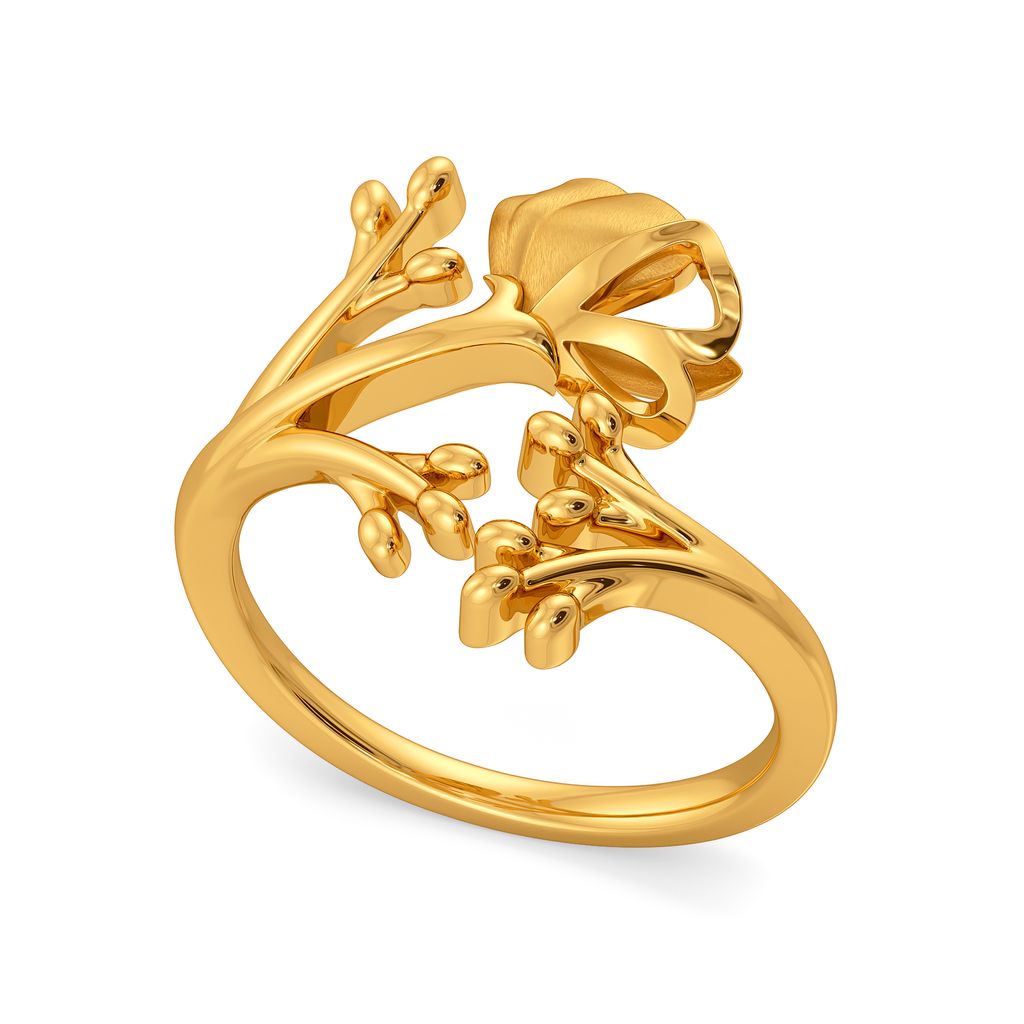 Petals of Metal Gold Rings alternate view 2