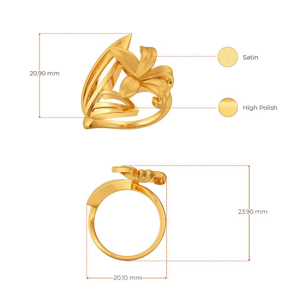 Springtime Floret Gold Rings image