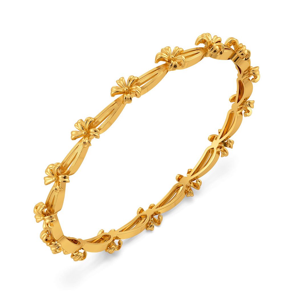 Springtime Floret Gold Bangles