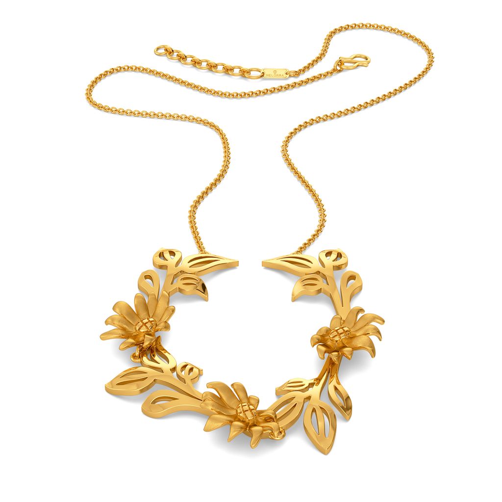 Blooms To Wear Gold Necklaces