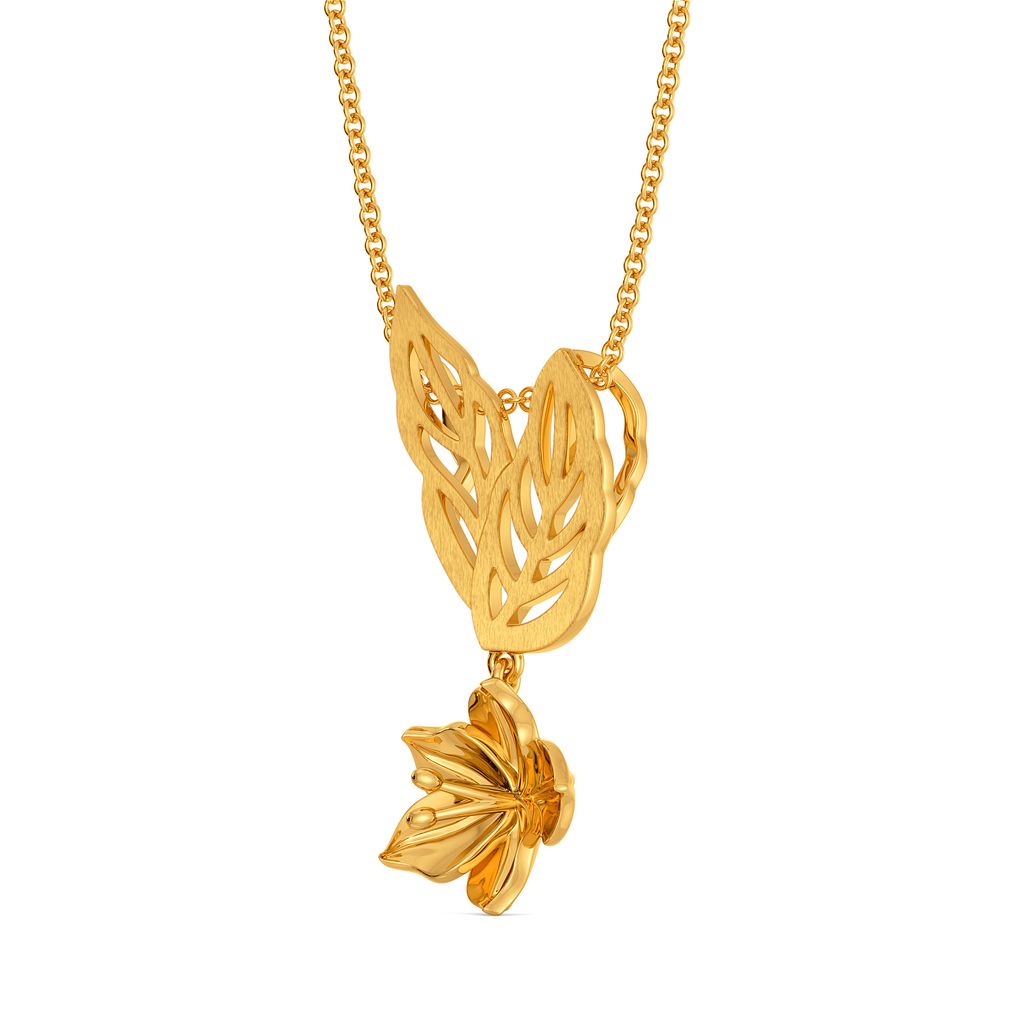 Floral Blur Gold Pendants