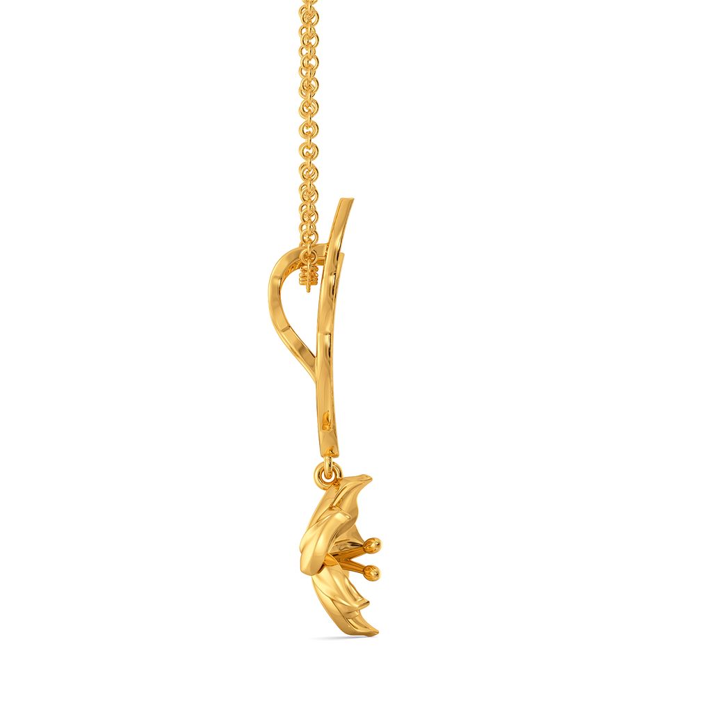 Floral Blur Gold Pendants