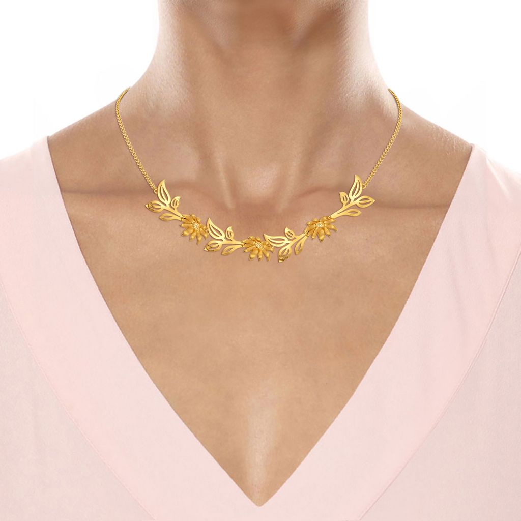 Blooms To Wear Gold Necklaces