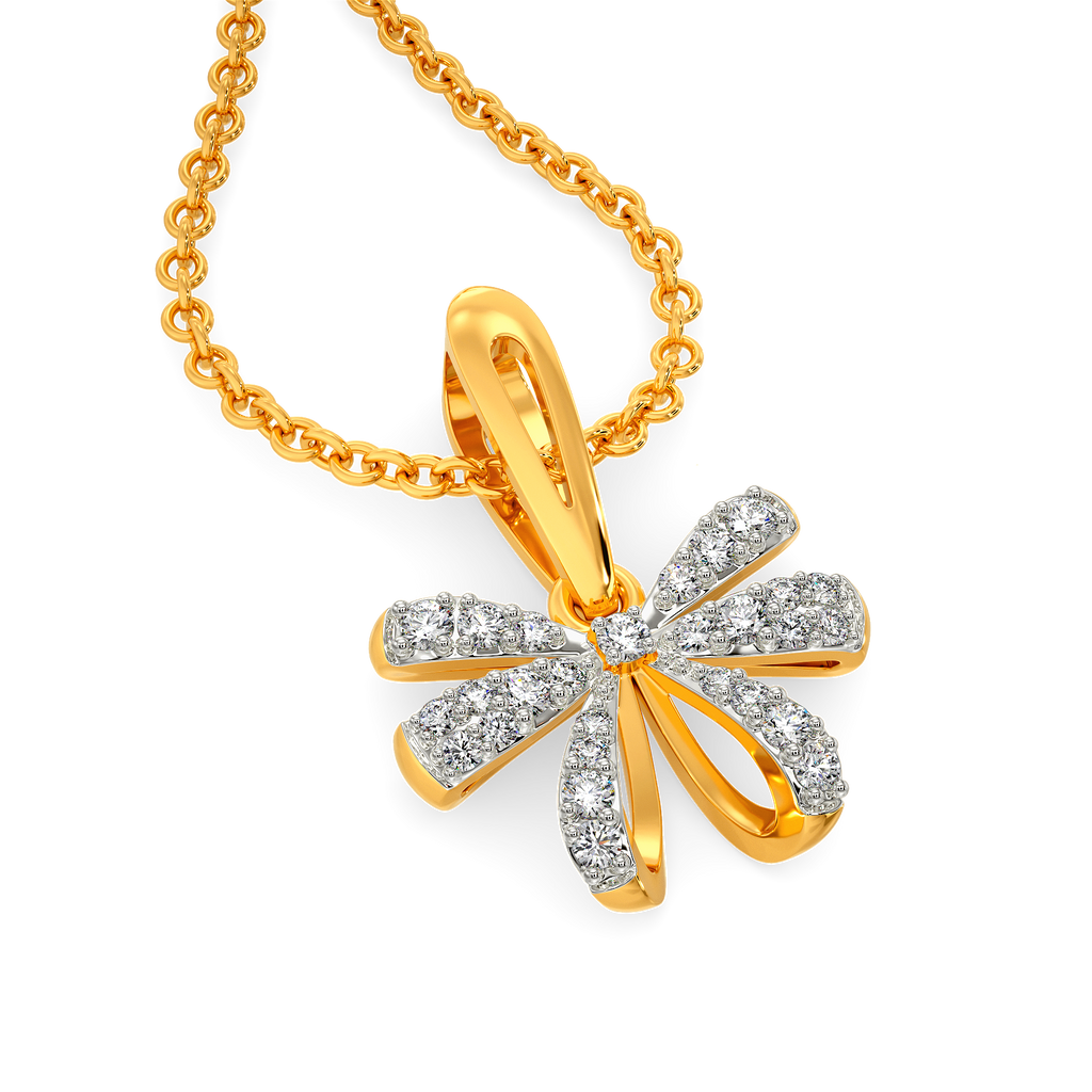 Bow Extravaganza Diamond Pendants