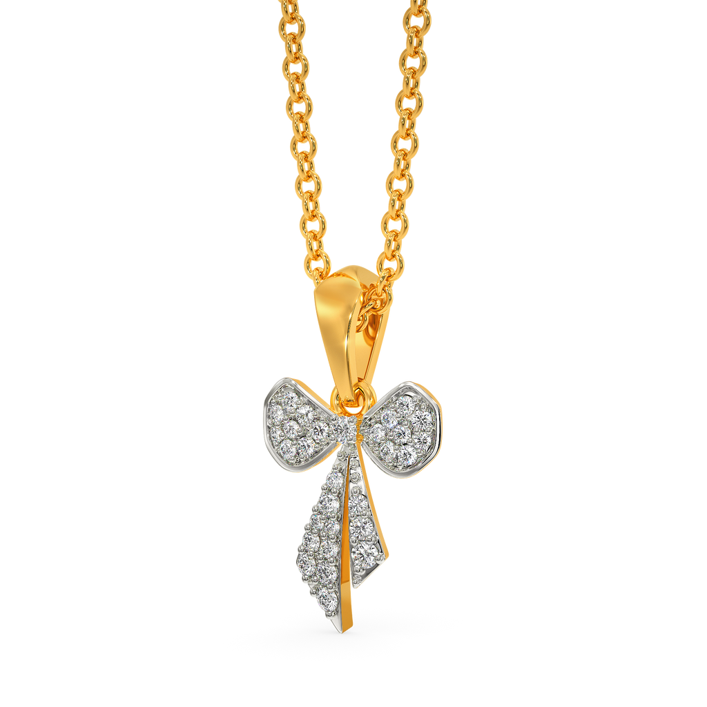 Bow Glam Diamond Pendants