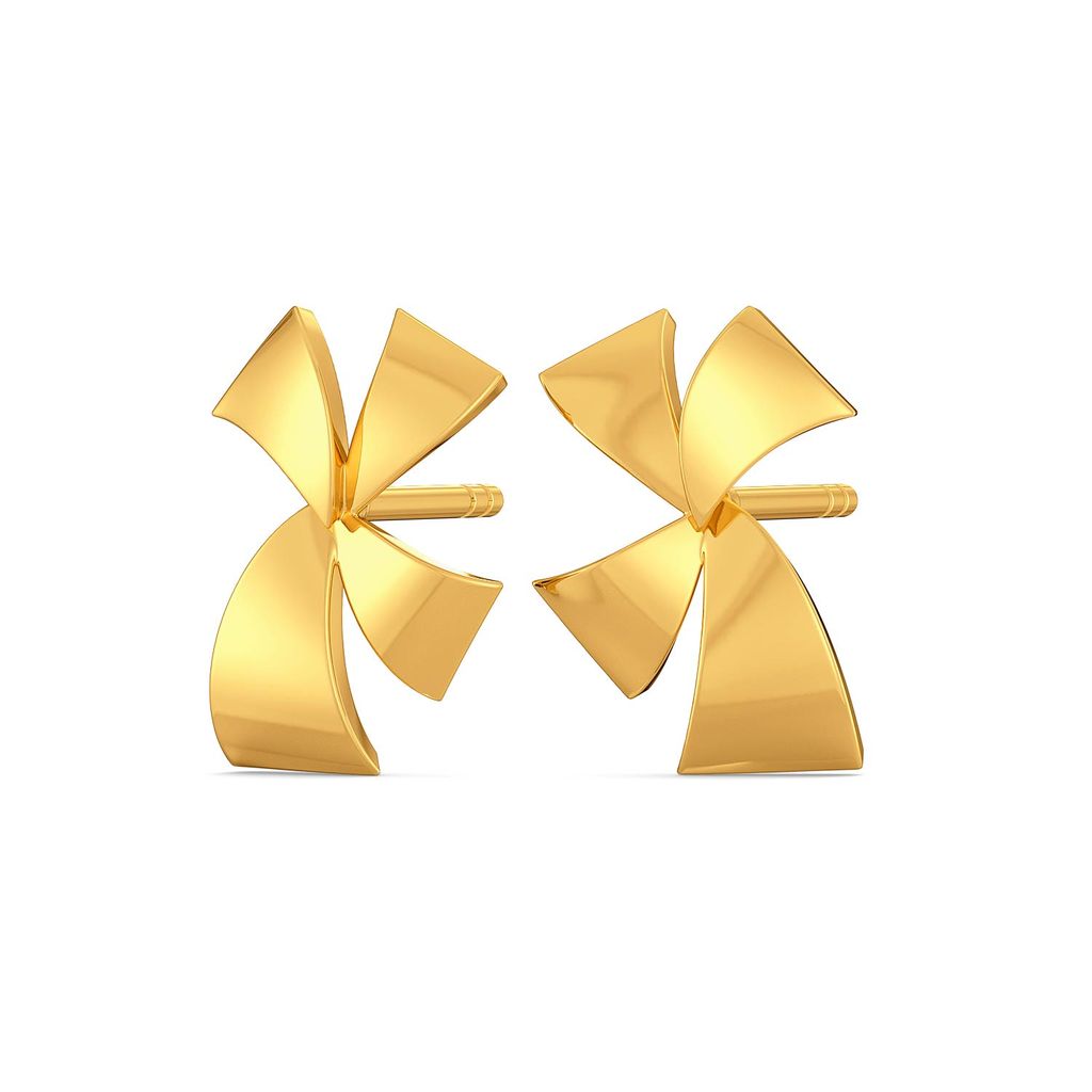 Bow Vow Gold Earrings