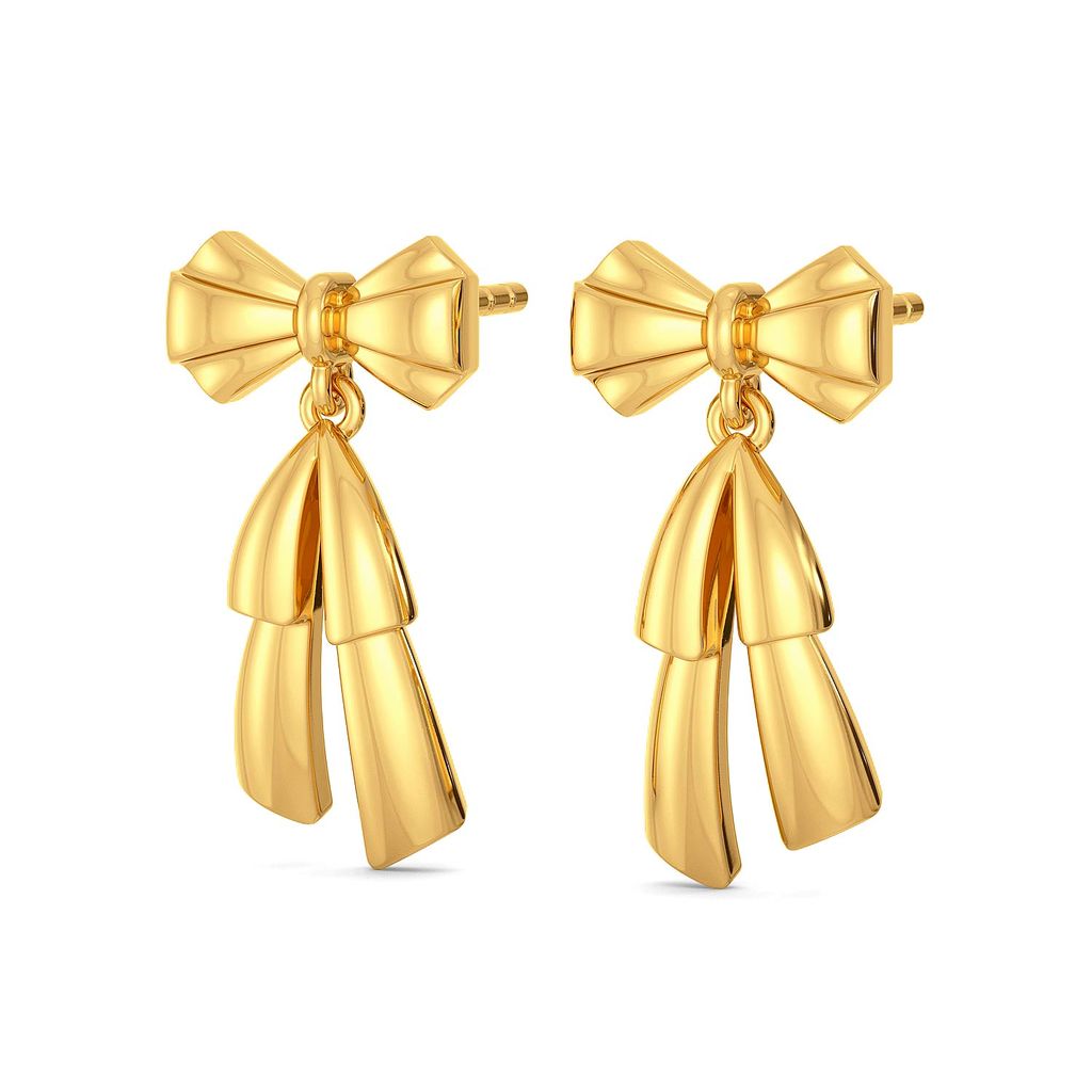 Butterfly Knots Gold Earrings