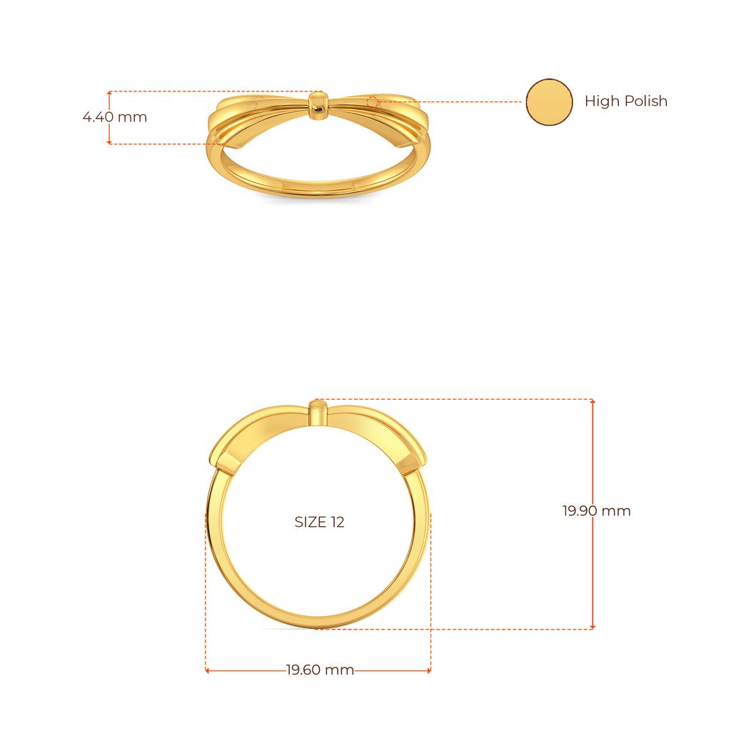 Butterfly Knots Gold Rings image