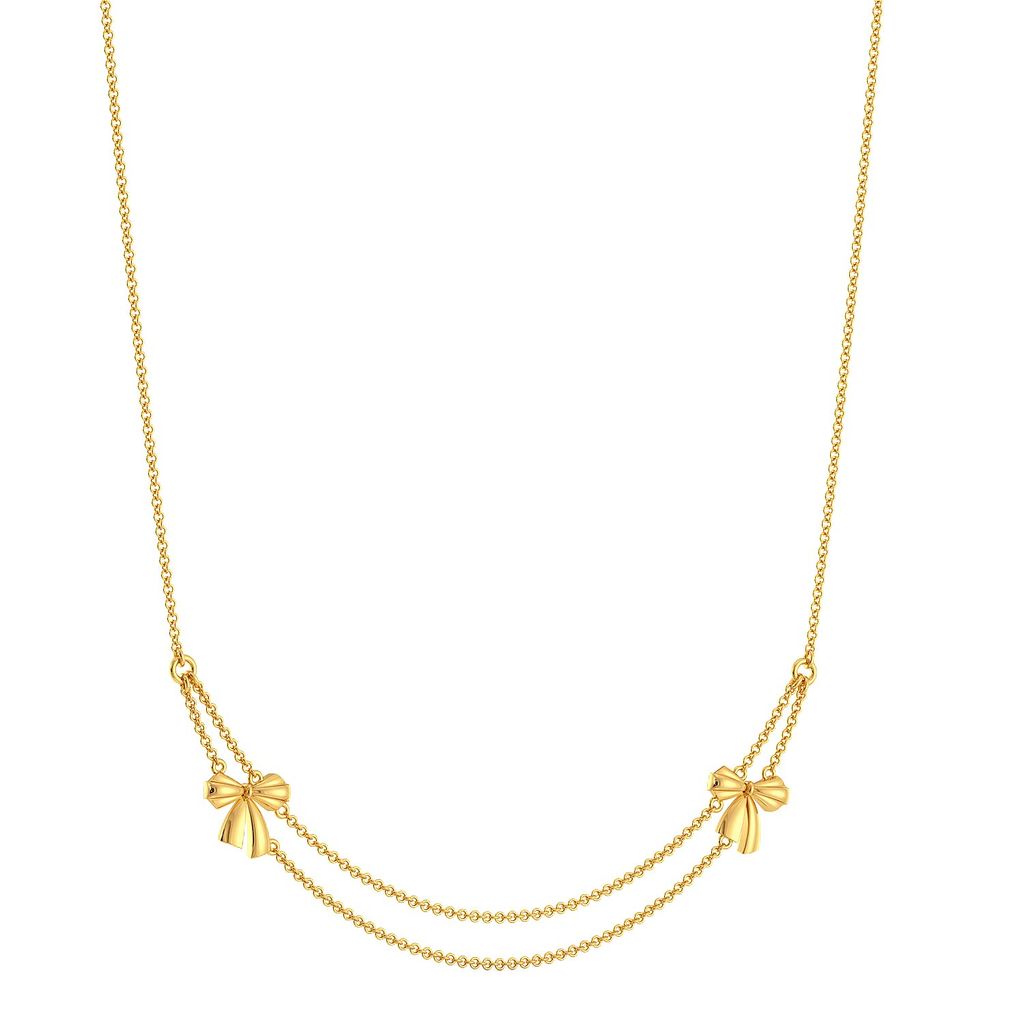 Butterfly Knots Gold Necklaces