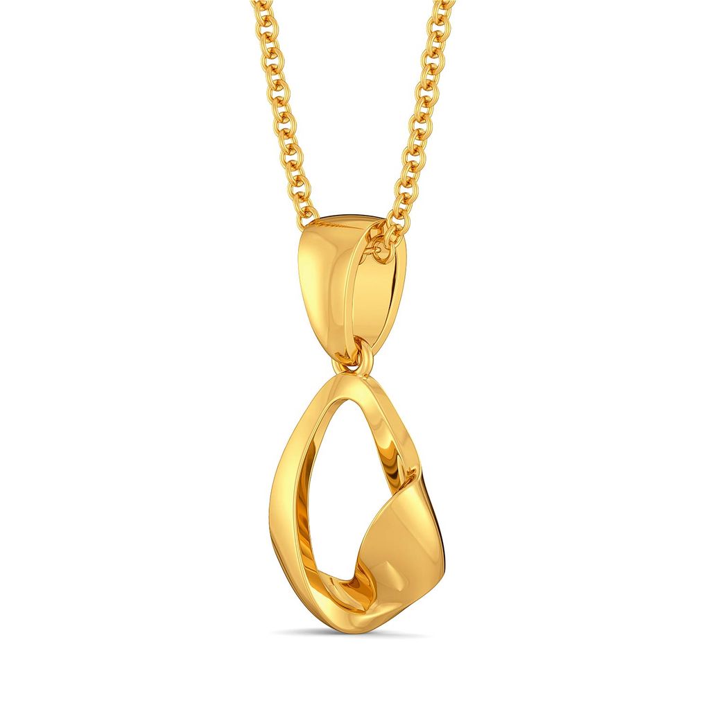 Hold The Fold Gold Pendants