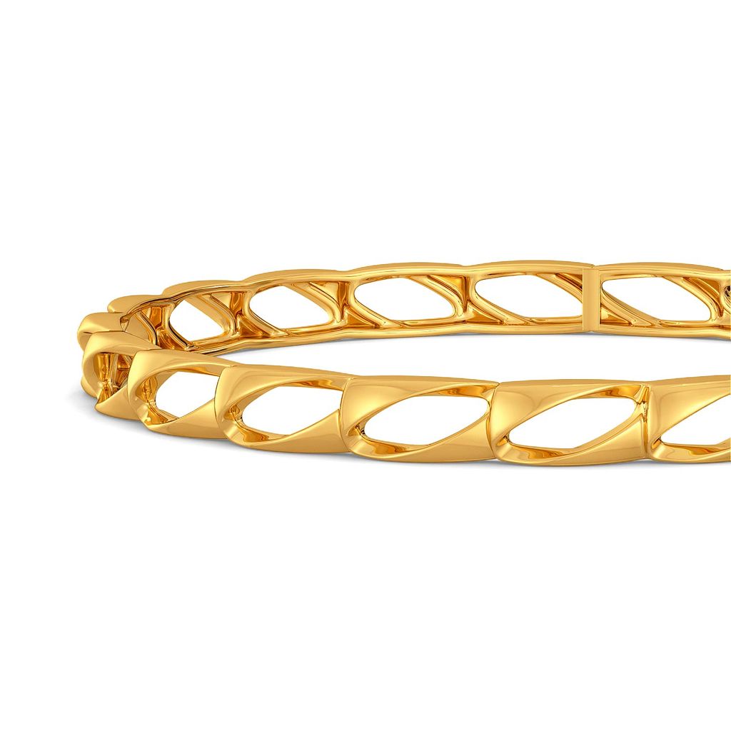 Hold The Fold Gold Bangles