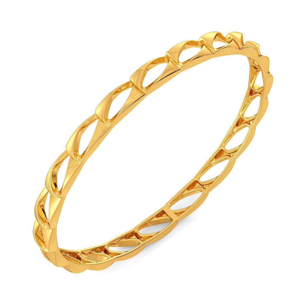 Hold The Fold Gold Bangles