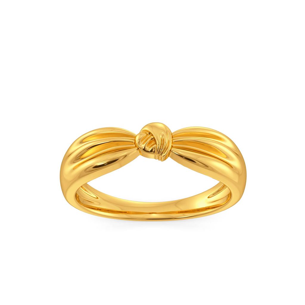 Knot Plot Gold Rings alternate view 2