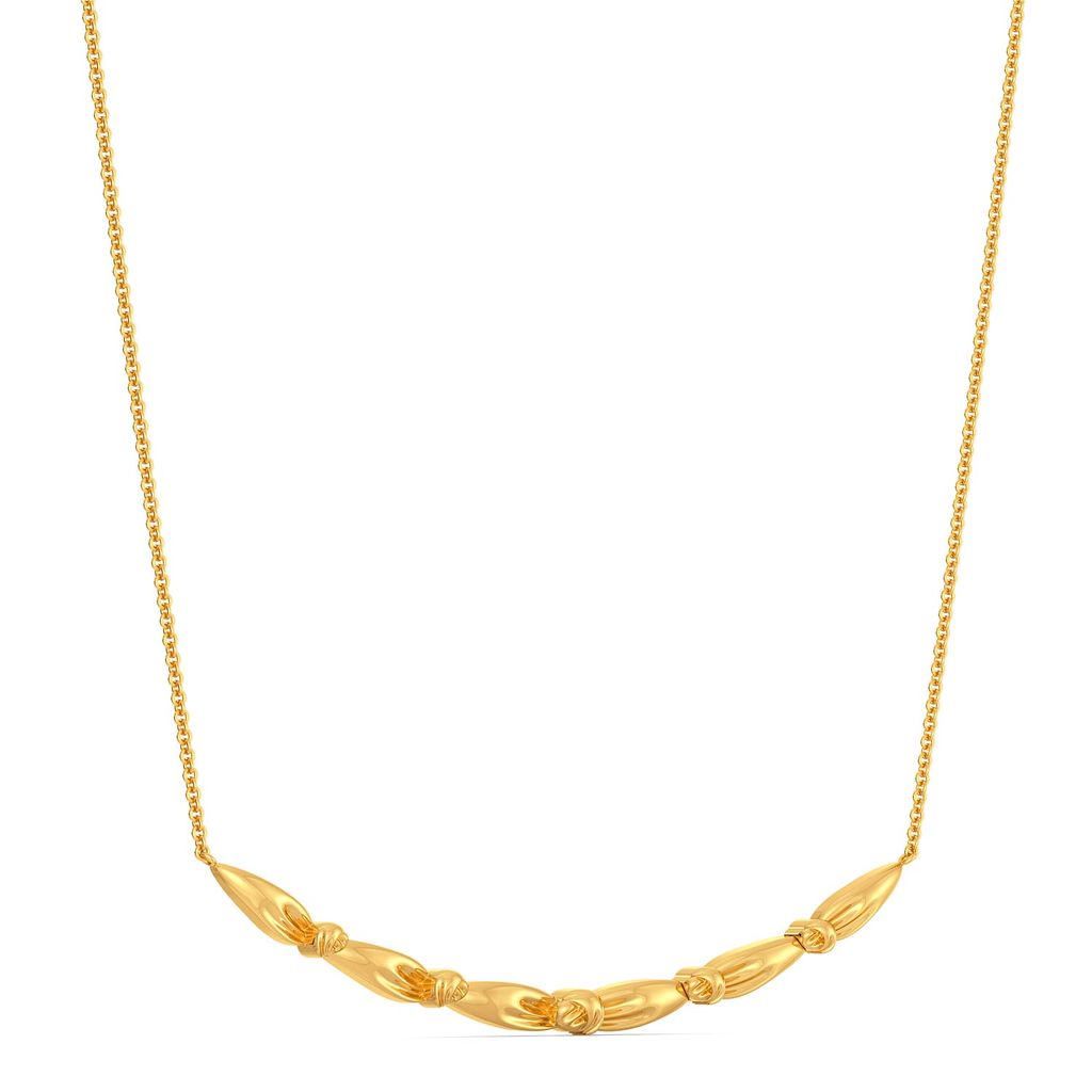 Knot Plot Gold Necklaces