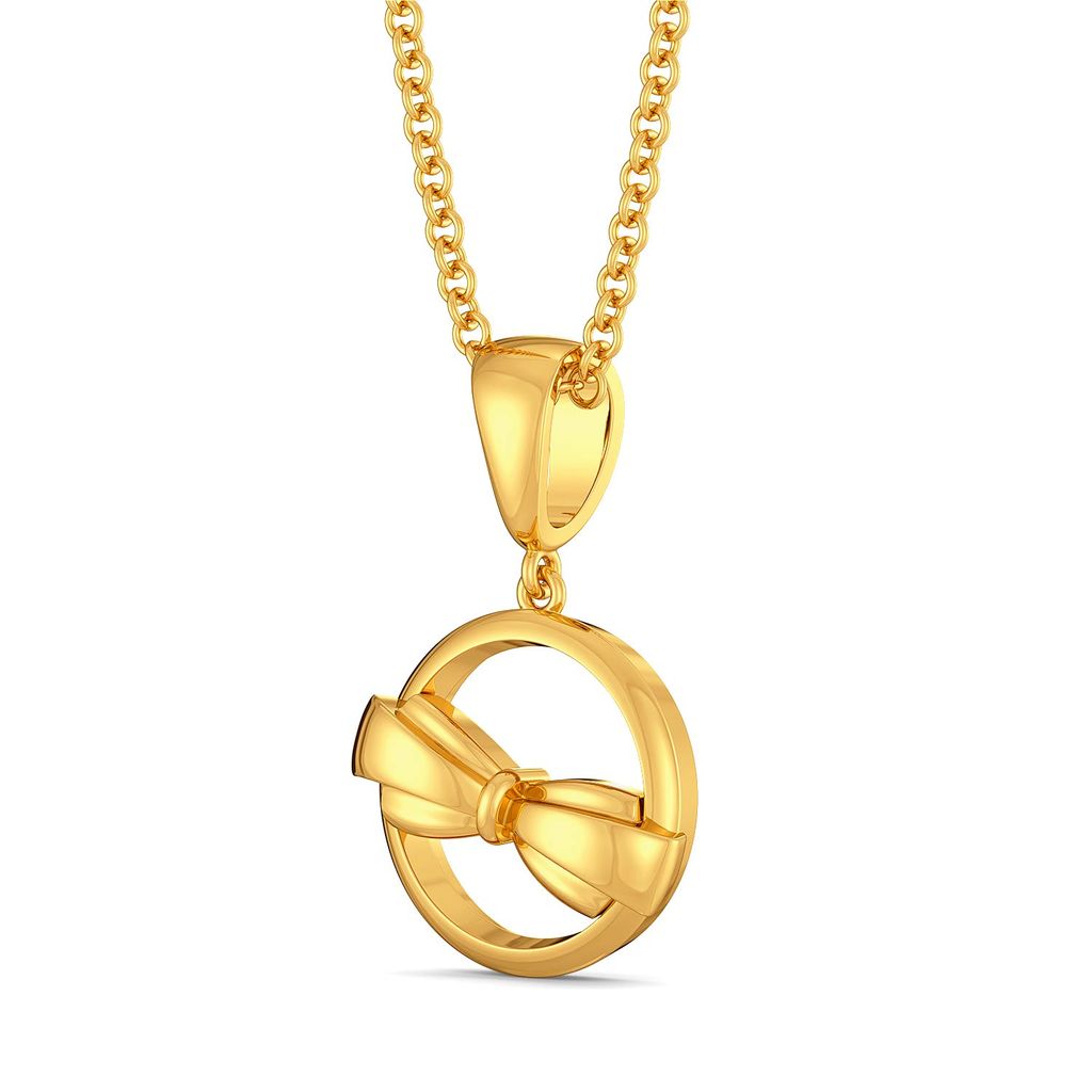 Bold Folds Gold Pendants