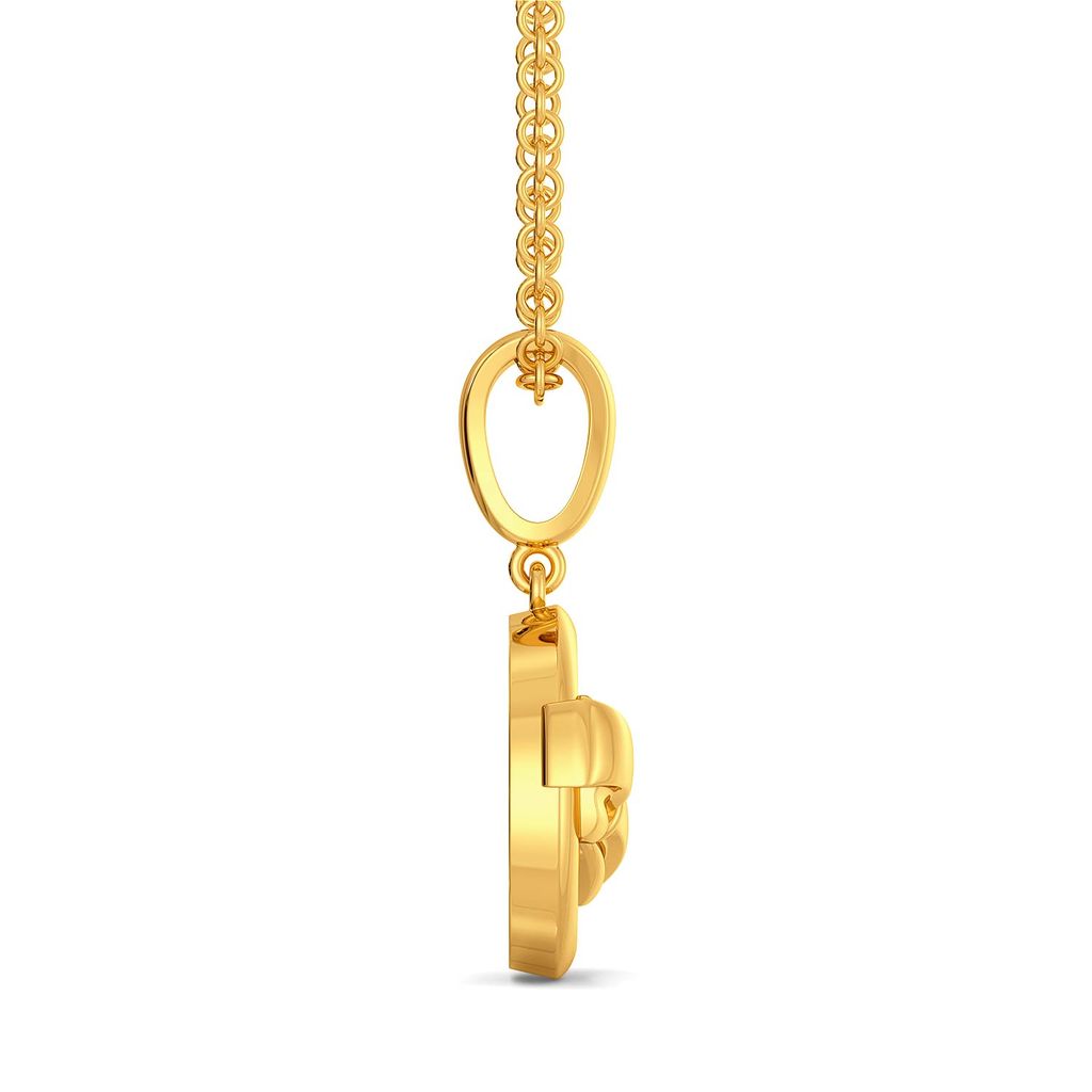 Bold Folds Gold Pendants