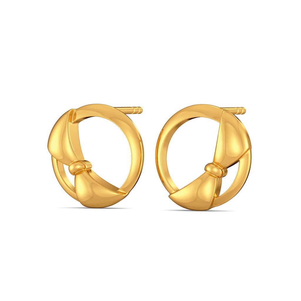 Round Abouts Gold Earrings