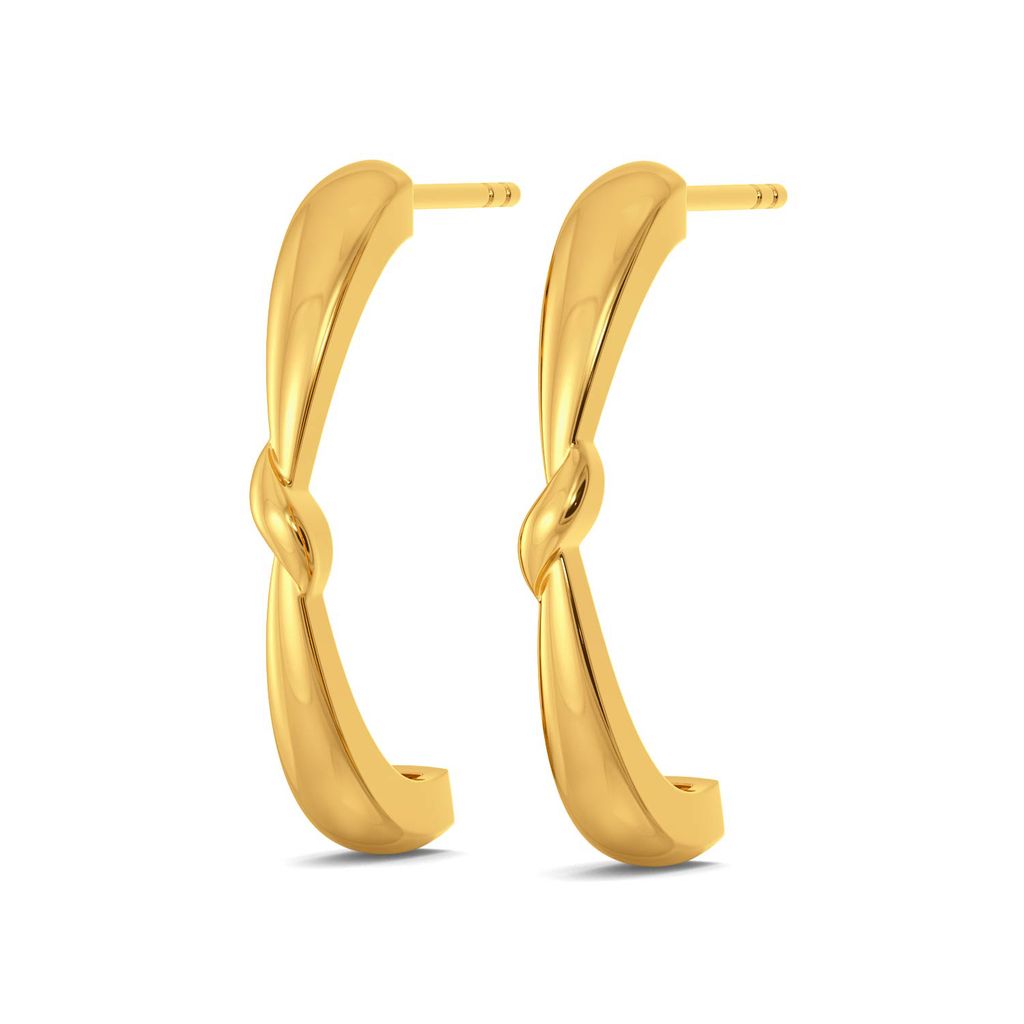 Twisters Gold Earrings