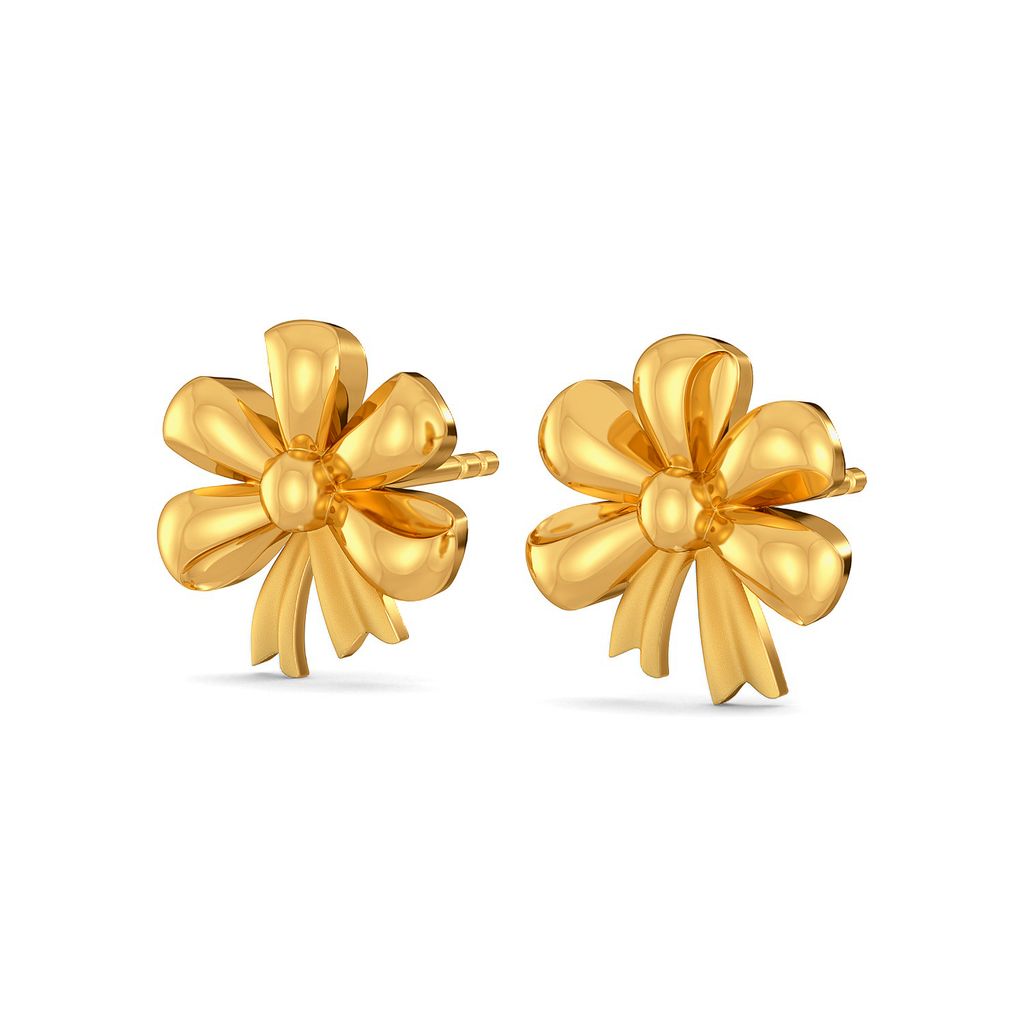 Tales of Bow Gold Earrings