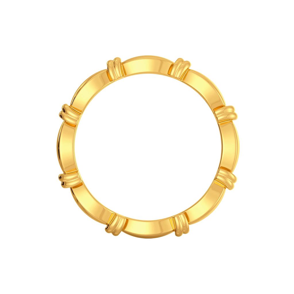Curvy Accents Gold Rings image
