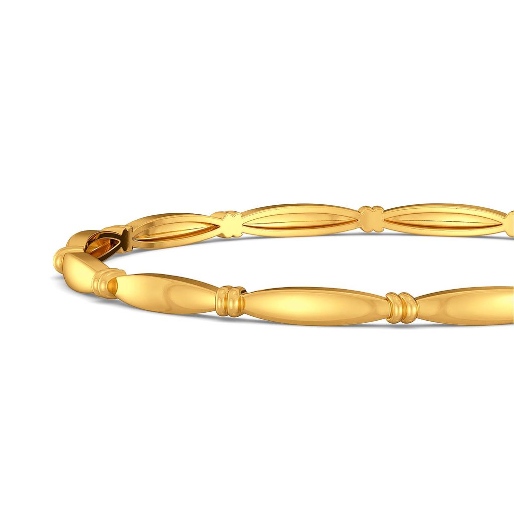 Curvy Accents Gold Bangles