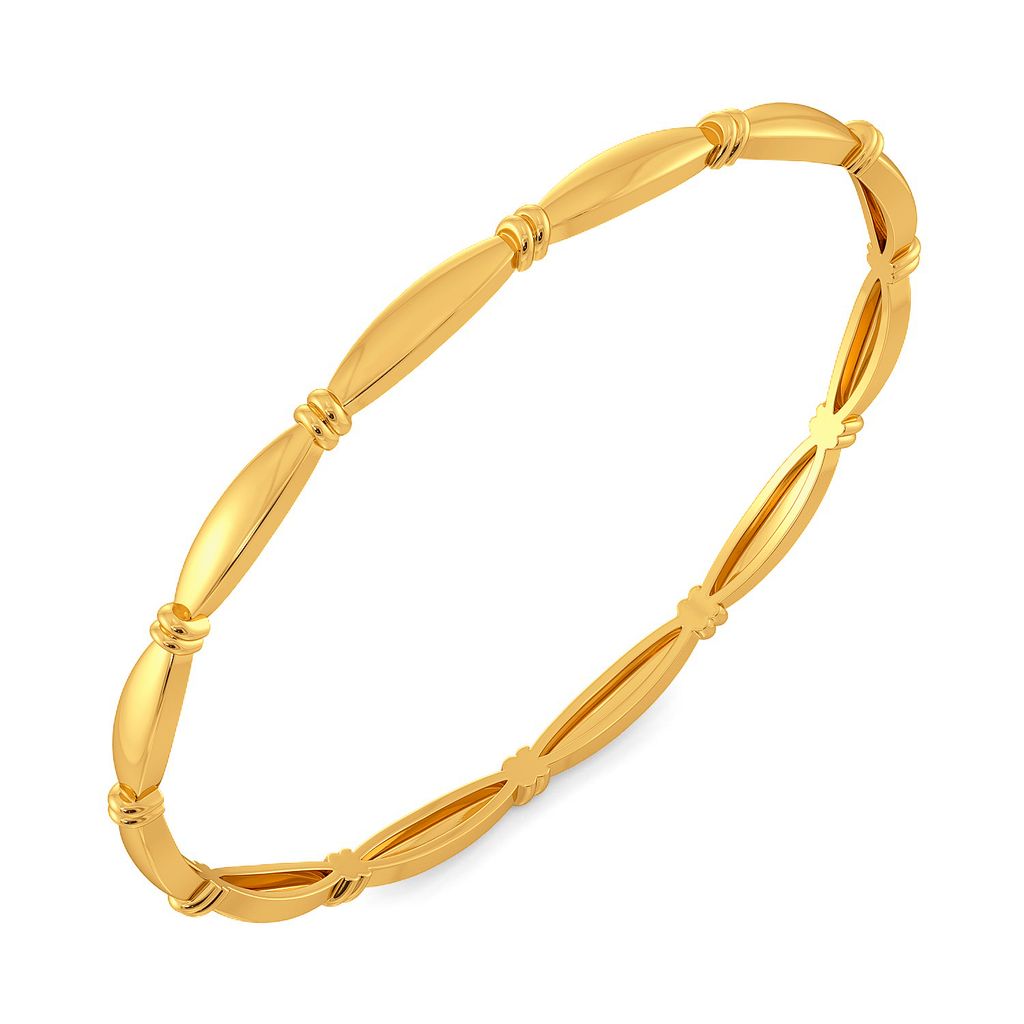 Curvy Accents Gold Bangles