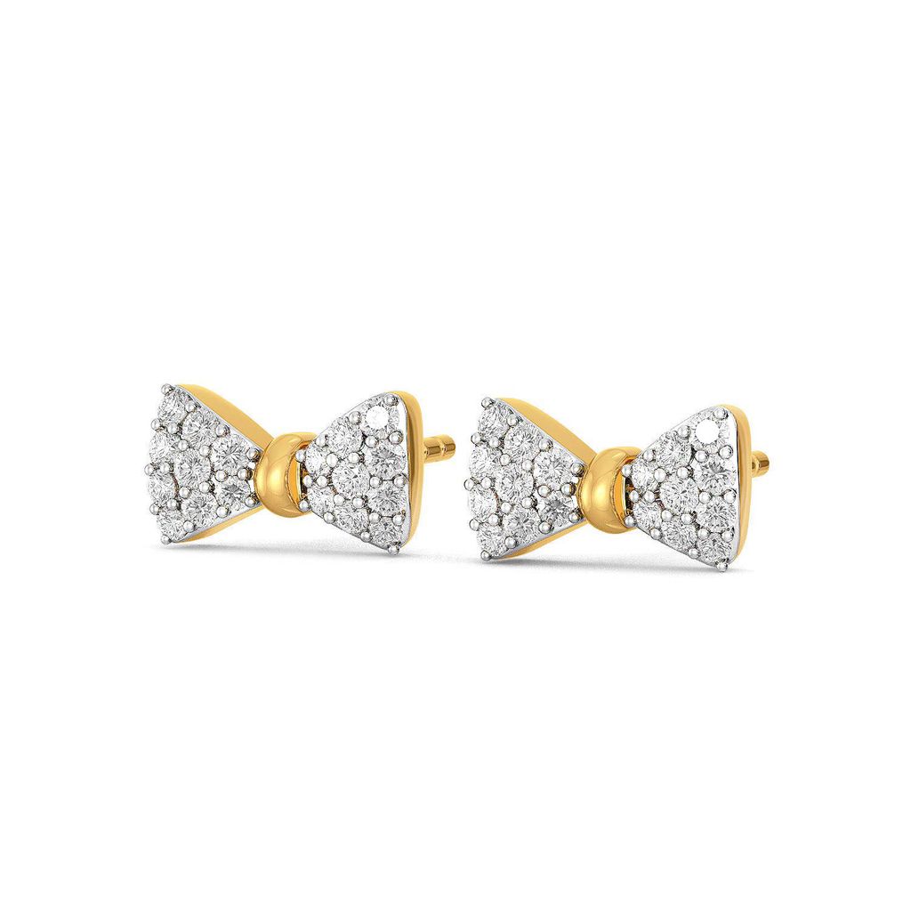 Sole Bow Diamond Earrings