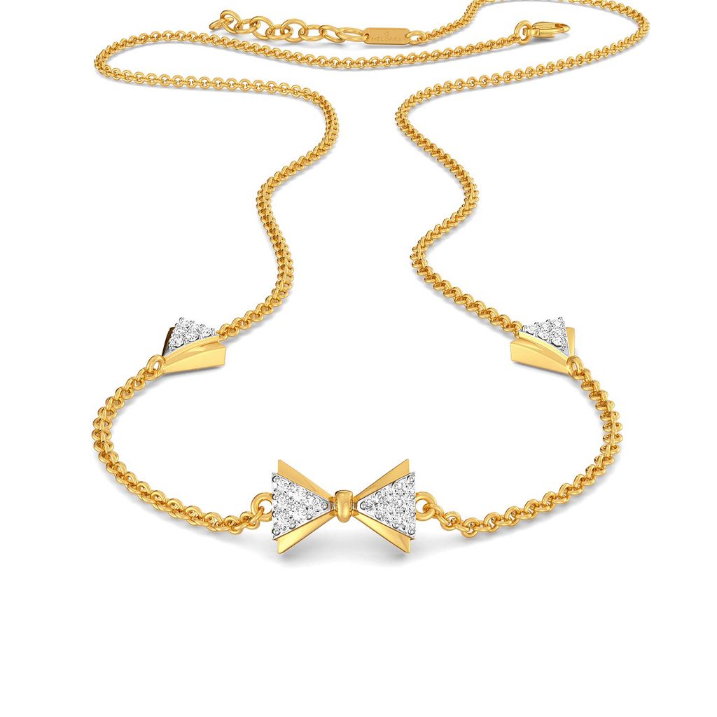 Cross Bows Diamond Necklaces
