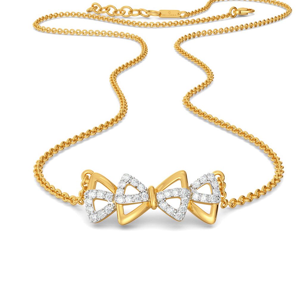 Bow Wrap Diamond Necklaces