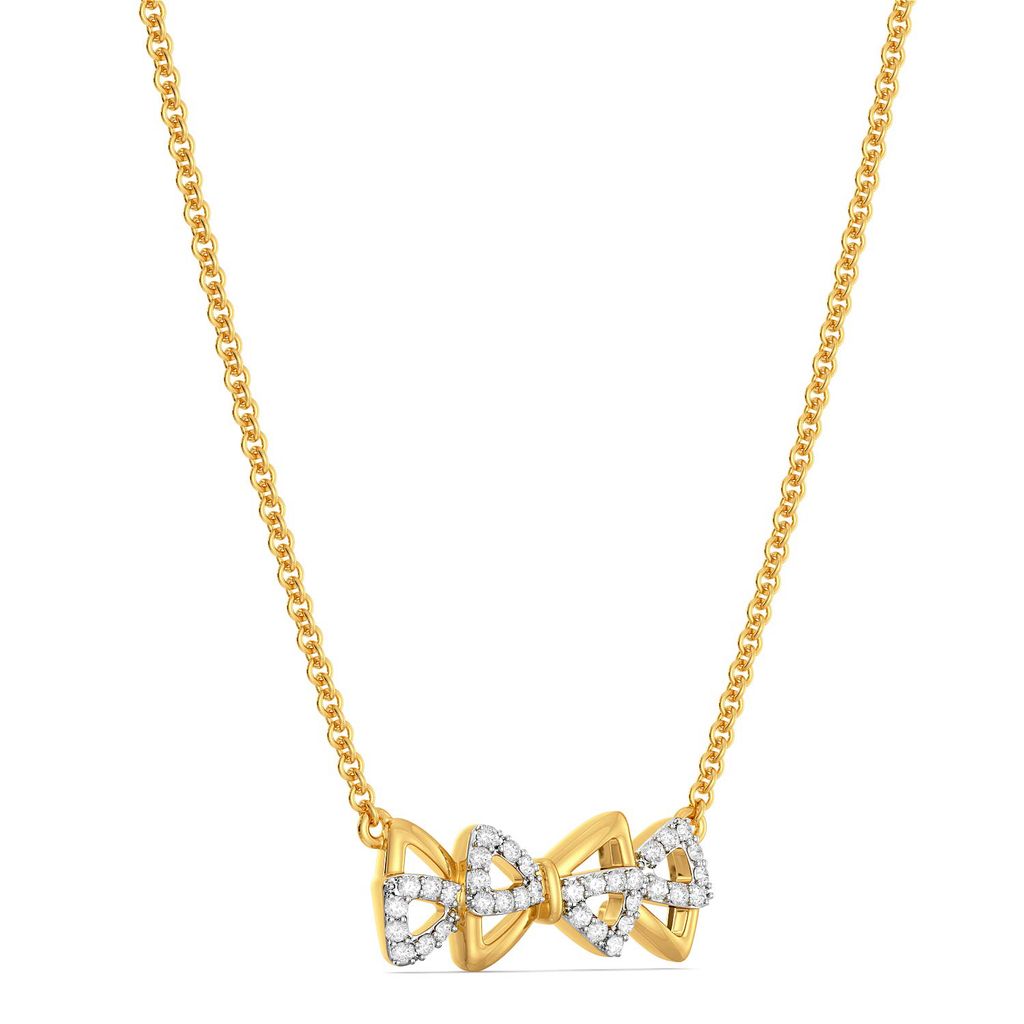 Bow Wrap Diamond Necklaces
