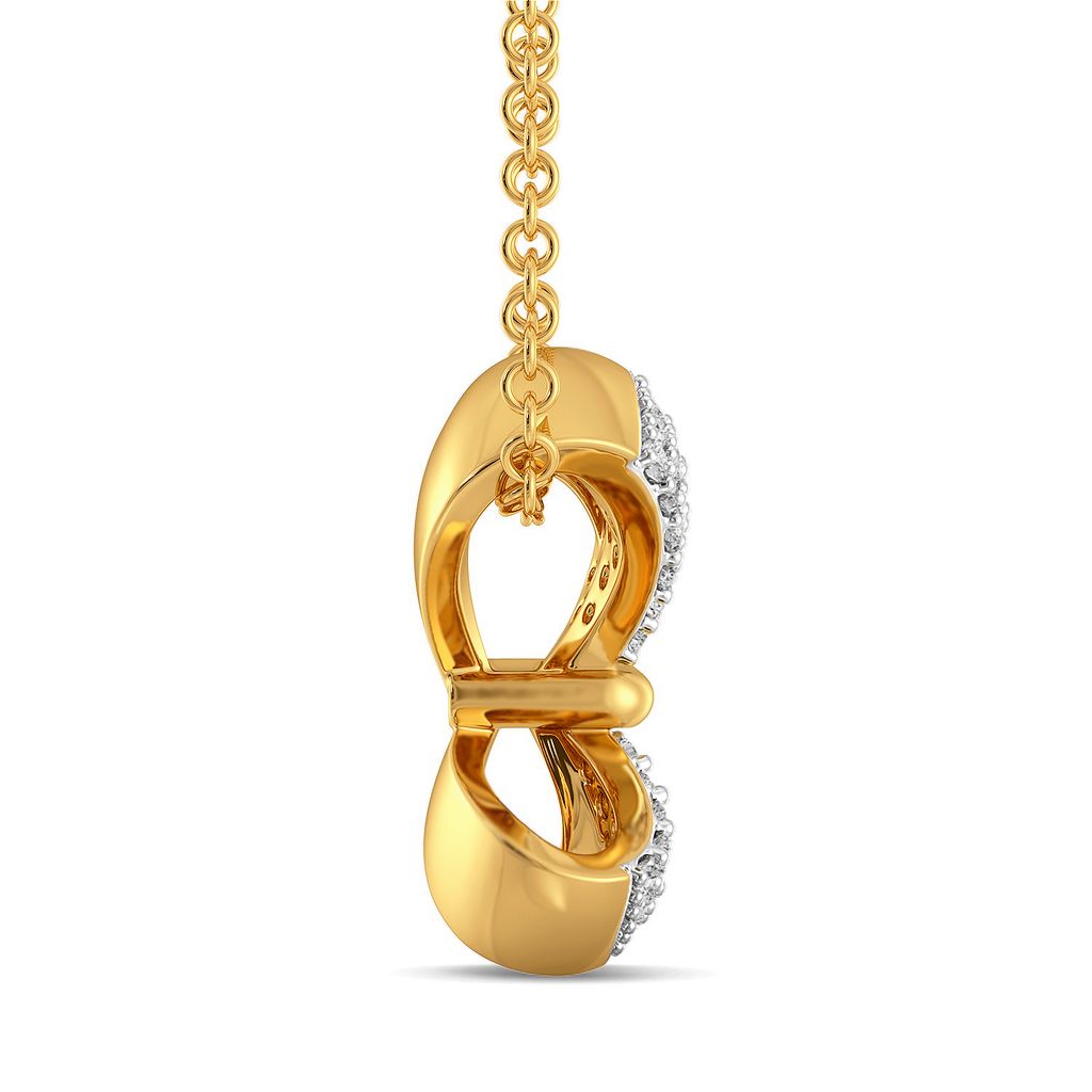 Swirly Bows Diamond Pendants