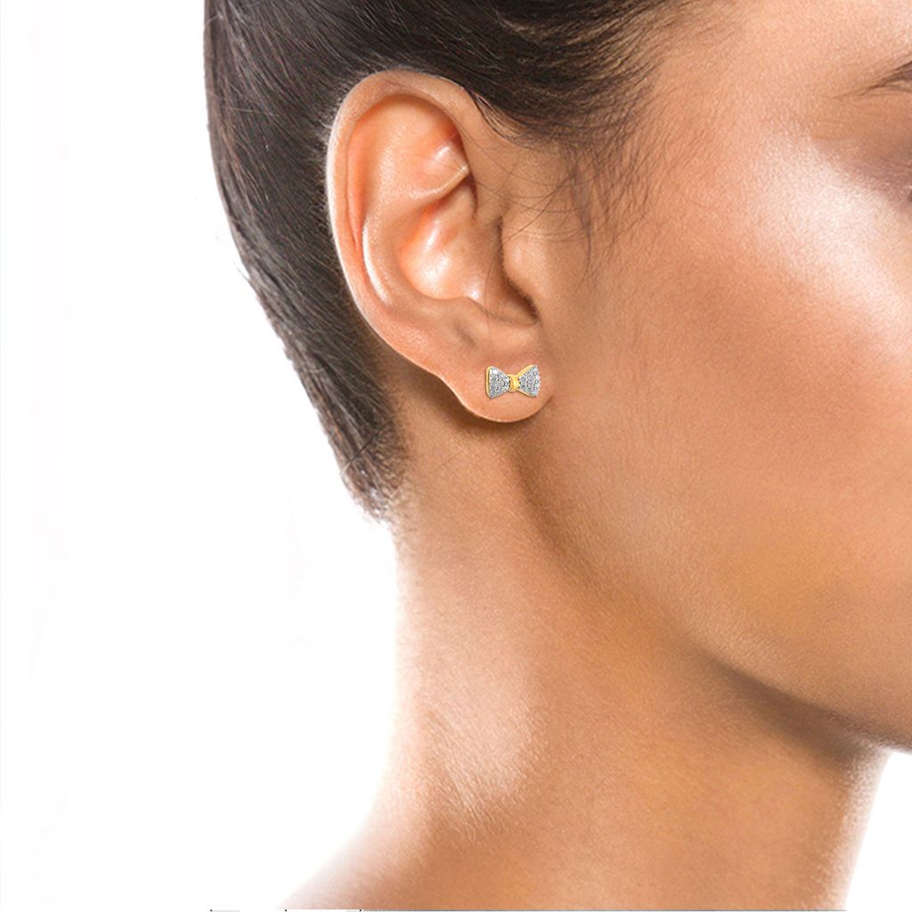 Sole Bow Diamond Earrings