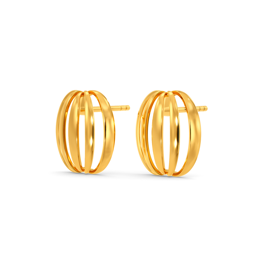 Bouncy Bubble Gold Earrings