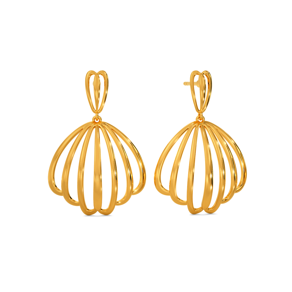 Playful Bounce Gold Earrings