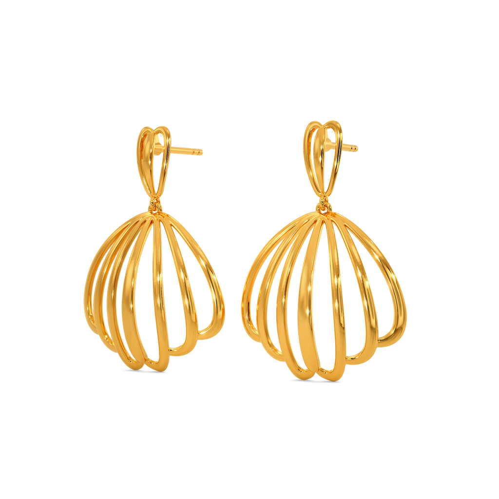 Playful Bounce Gold Earrings