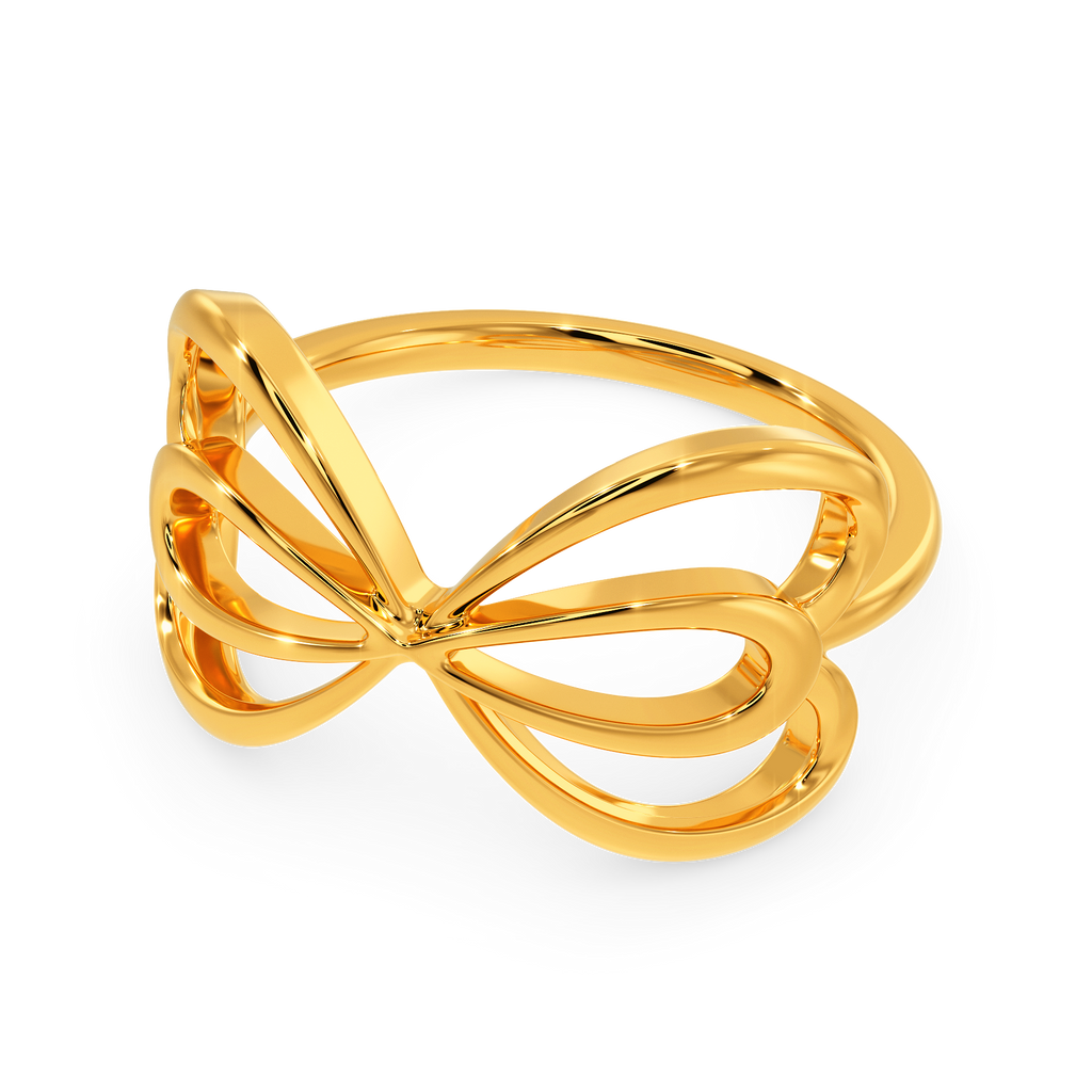 Dynamic Flounce Gold Rings alternate view 2