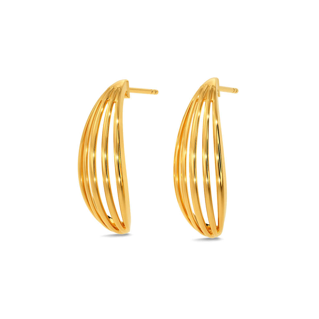 Poofy Bubble Gold Earrings