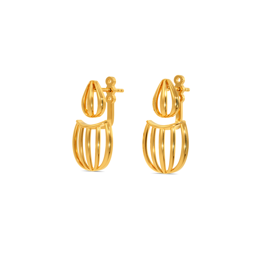 Poofy Bubble Gold Earrings