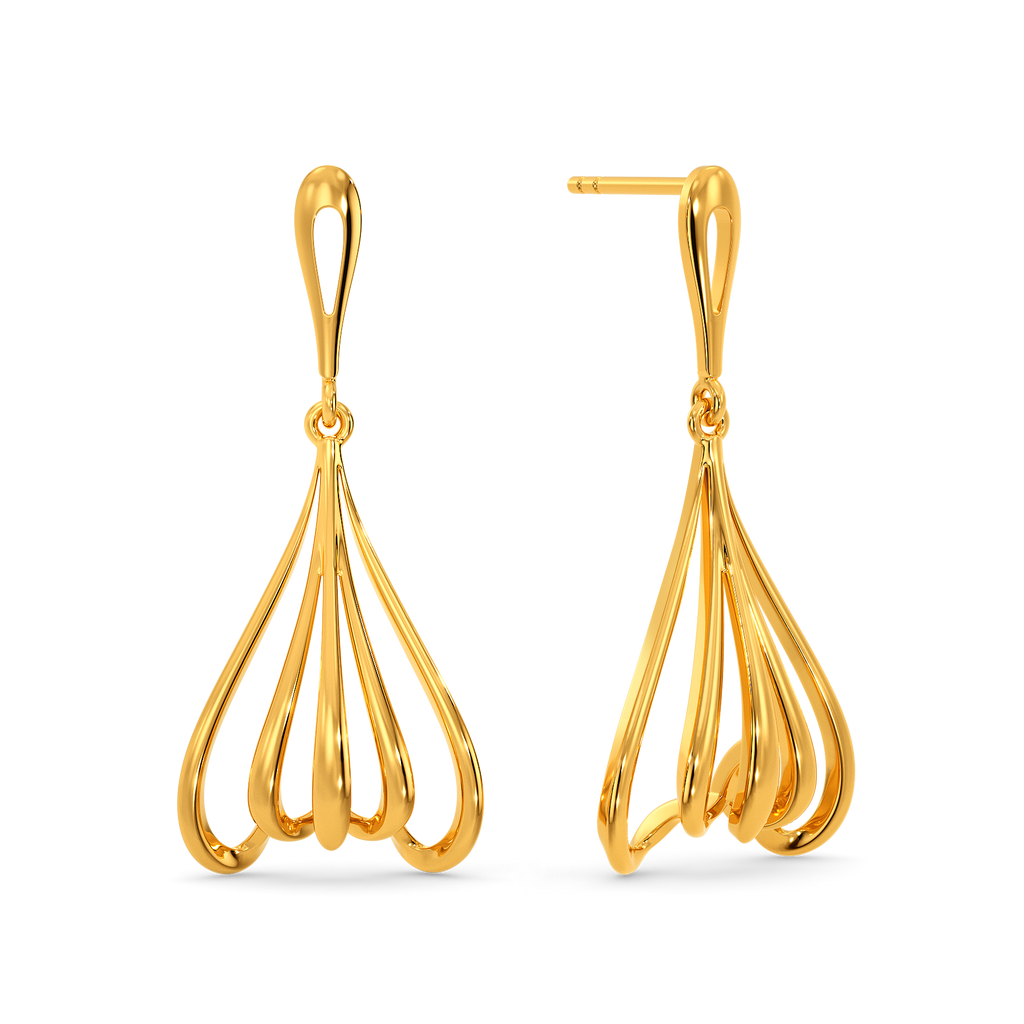 Bubble Burst Gold Earrings