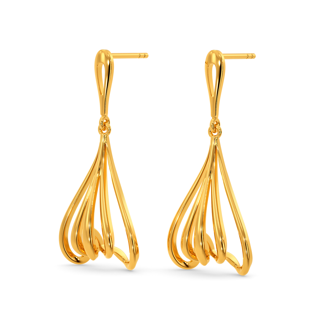 Bubble Burst Gold Earrings